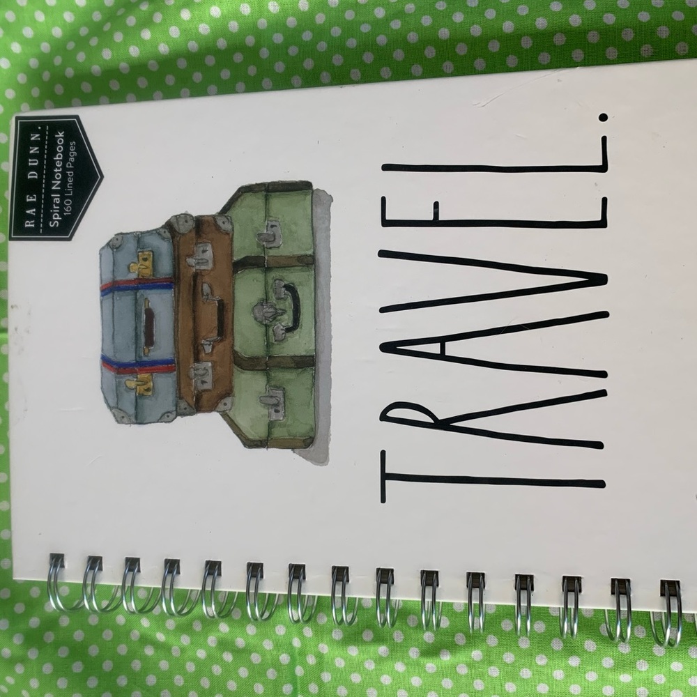 NWT Rae Dunn TRAVEL Spiral Notebook